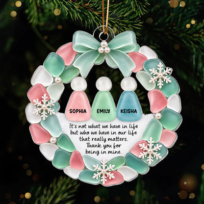 Best Friends Thank You For Being In My Life - Personalized Acrylic Ornament - Christmas Gift For Girls, Besties