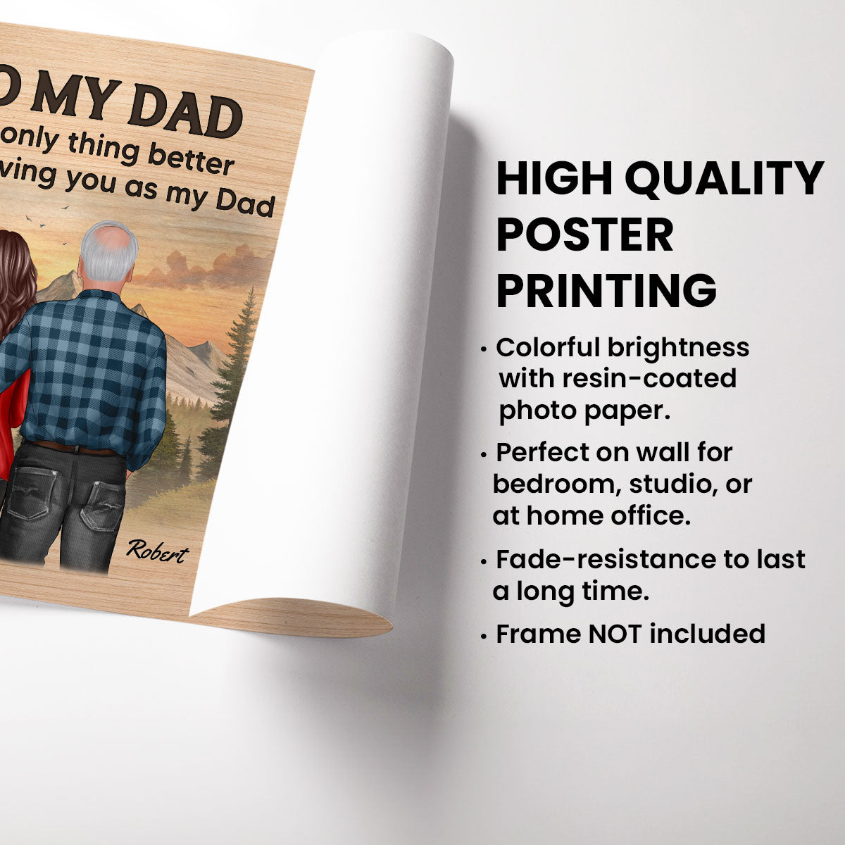 To Dad My Children Having You As Their Grandpa Fist Bumps Personalized Poster, Gift For Dad