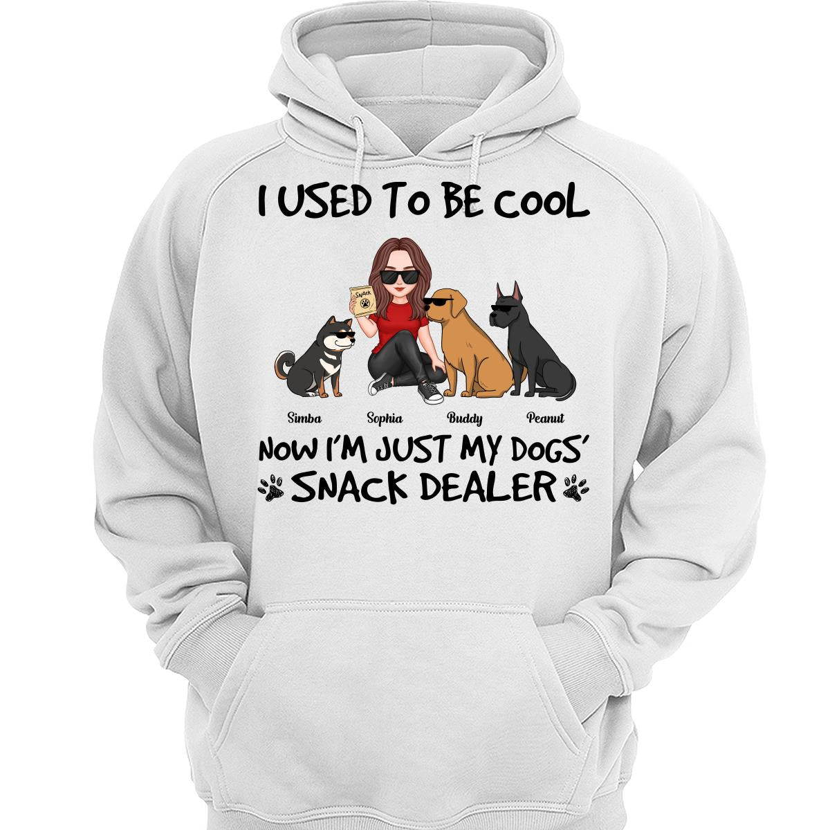 Used To Be Cool Now Dogs‘ Snack Dealer Cute Woman & Funny Dog Personalized Shirt