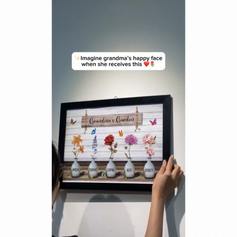 [FREE DELIVERY - Limited Time Offer] Custom Birth Month Flowers Poster, Gift For Grandma, Mom, Auntie