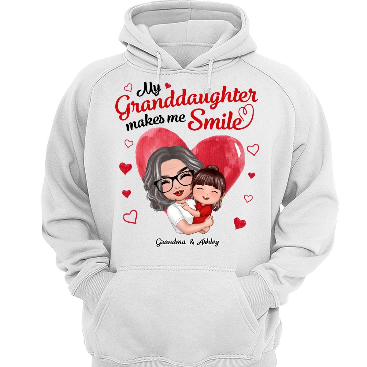 Doll Grandma Hugging Grandkid My Grandkids Make Me Smile Personalized Shirt