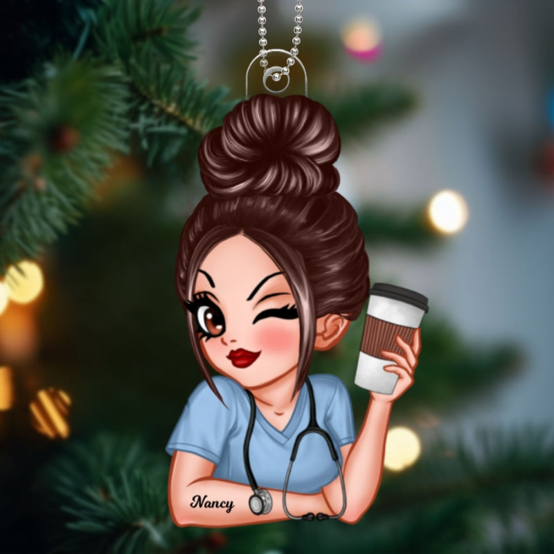 Nurse Personalized Acrylic Ornament, Christmas Gift For Nurses