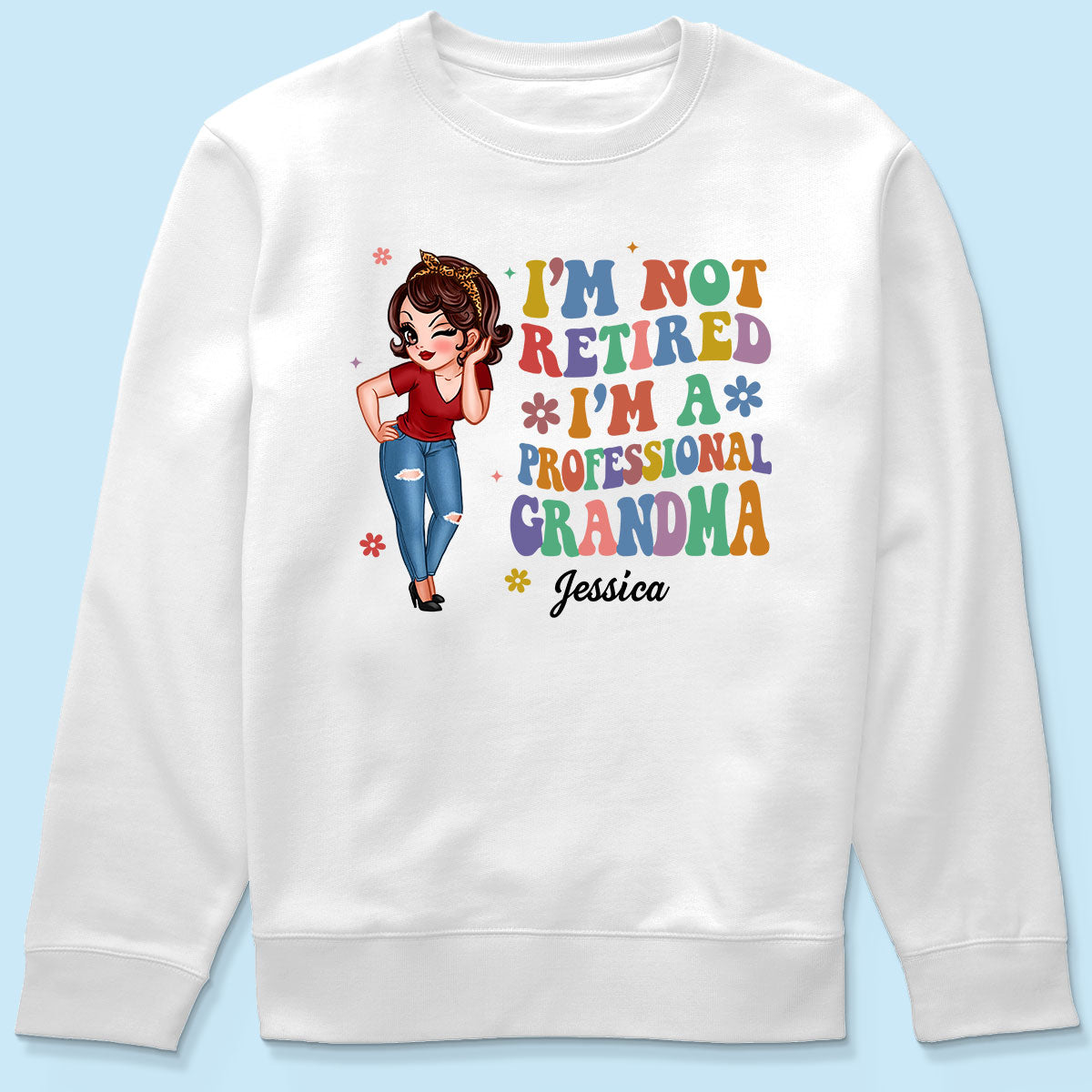 Professional Grandma Vintage Stylish Design Personalized Shirt, Retirement Gift For Grandma