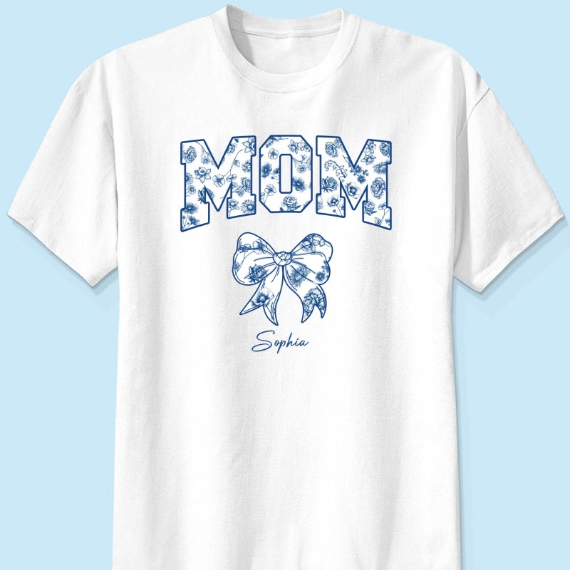 Mom Mama Grandma Chinoiserie Coquette Personalized Shirt, Gift for mom, grandma
