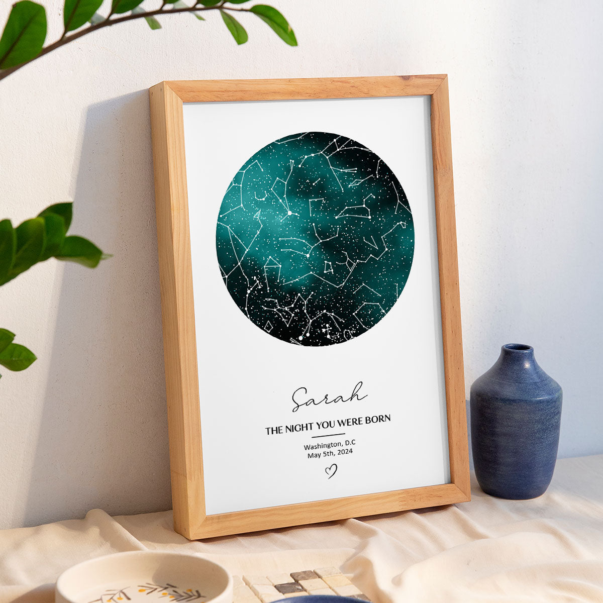Custom Star Map Personalized Poster, The Night You Were Born, New Baby Gift, Stars The Night Sky, Wedding Constellation Gift