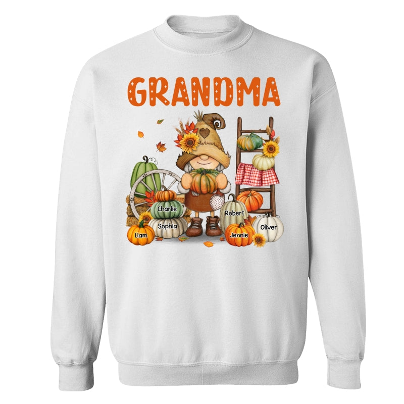 Grandma Mom Fall Season Gnome Personalized Shirt