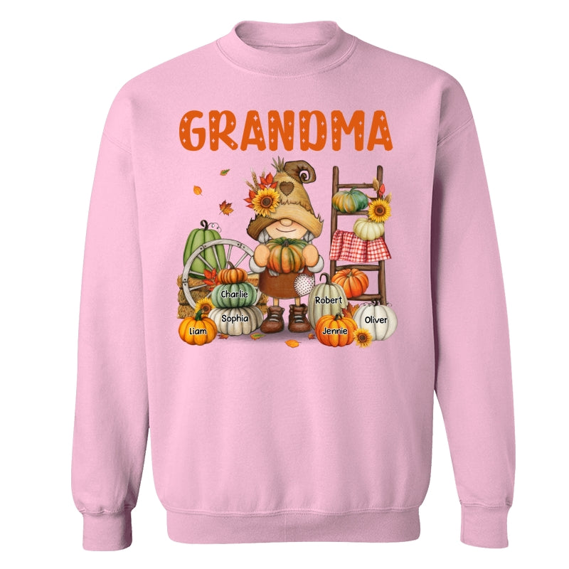 Grandma Mom Fall Season Gnome Personalized Shirt
