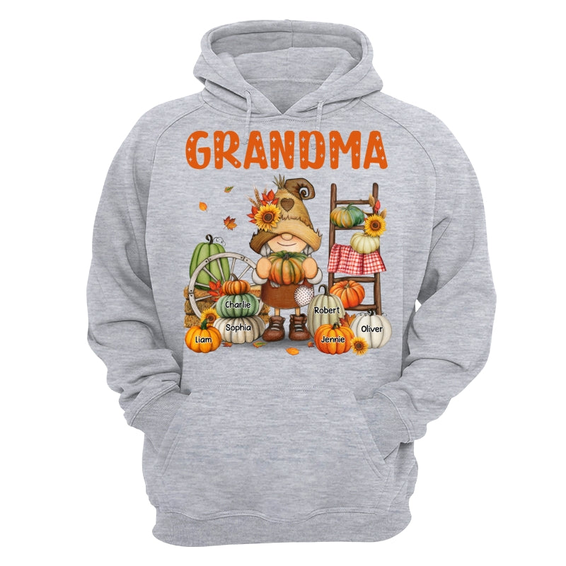Grandma Mom Fall Season Gnome Personalized Shirt