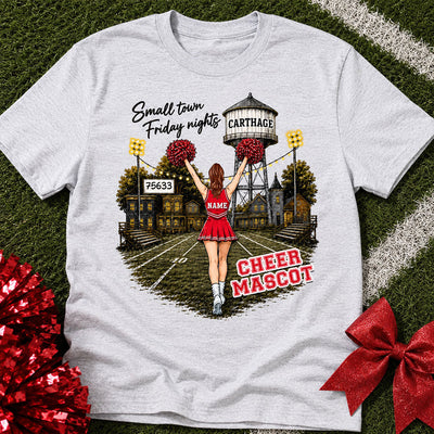 Custom Town Name & Zip Code Cheerleader - Personalized Shirt - Hometown Spirit, Big Dreams Football