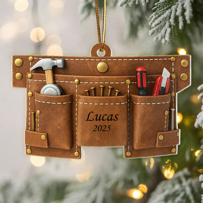 Proud Carpenter Craftsmanship – Personalized Acrylic Ornament – Gift for Skilled Woodworkers