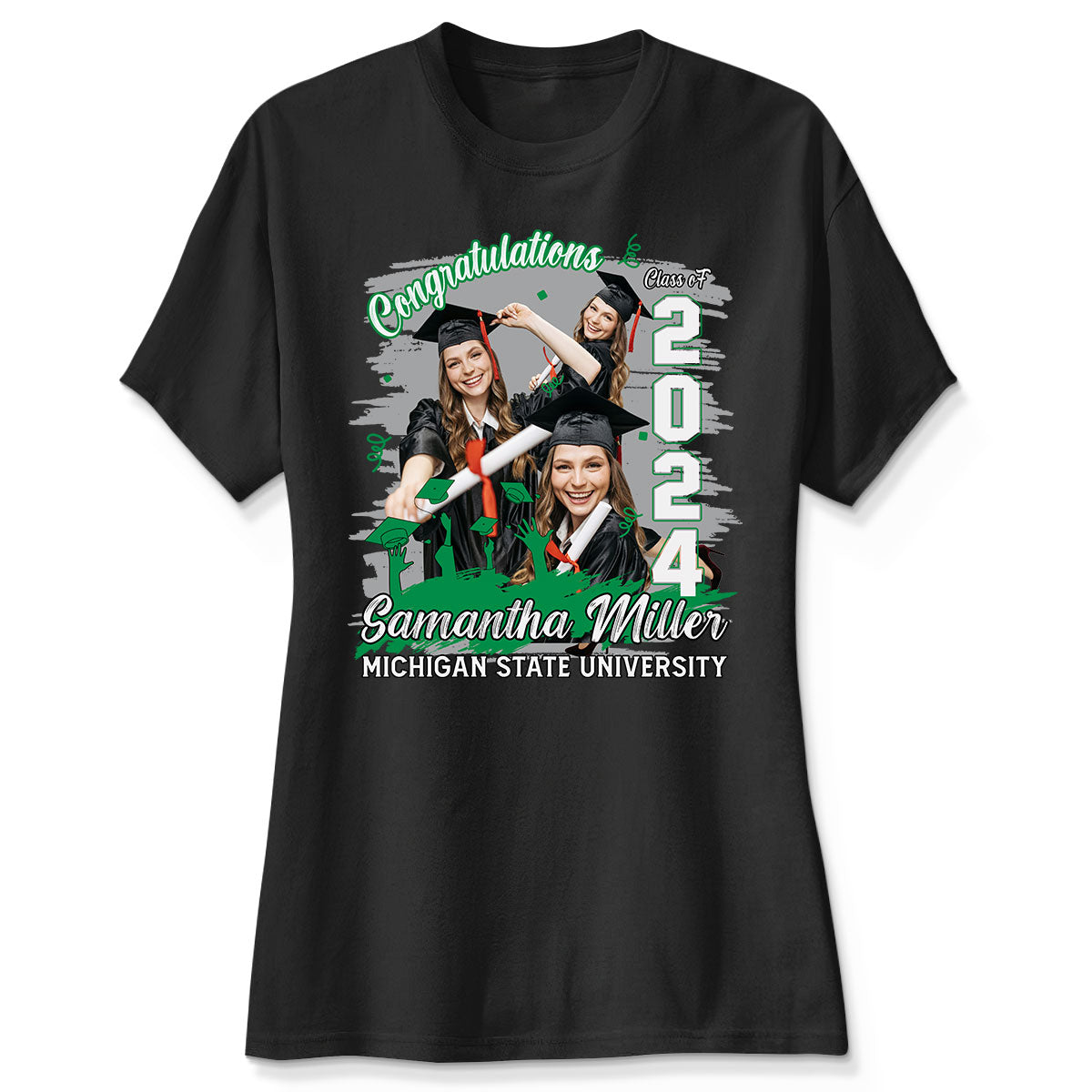 Congratulations Grad 2024 Photo Inserted Graduation Gift Personalized Shirt
