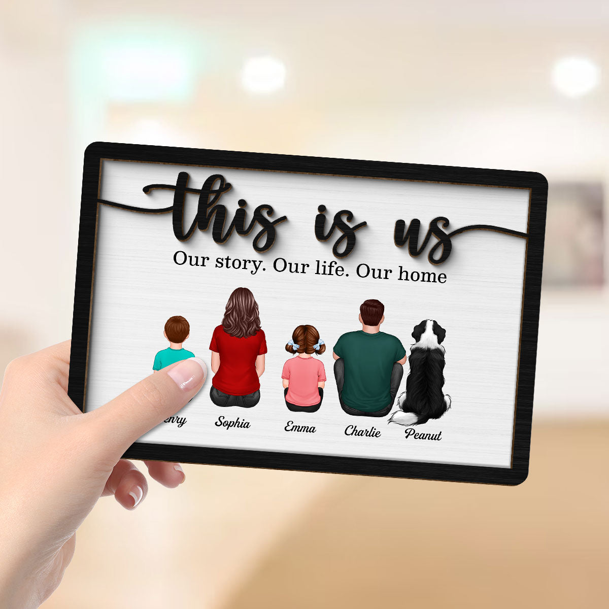 This Is Us Our Story Our Life Our Home Family Home Decor Personalized 2-Layer Wooden Plaque