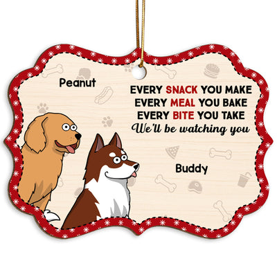 I‘ll Be Watching You Funny Dogs Cartoon Personalized Wooden Ornament