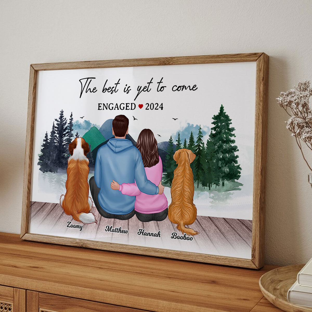 The Best Is Yet To Come Personalized Poster, Engagement Gift, Bridal Shower Gift for Couple, Best Friends, Sisters