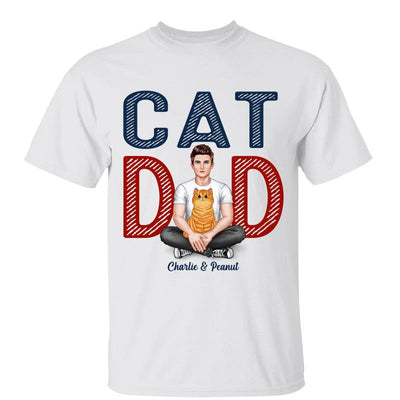 Cat Dad Real Man Fluffy Cat Personalized Shirt