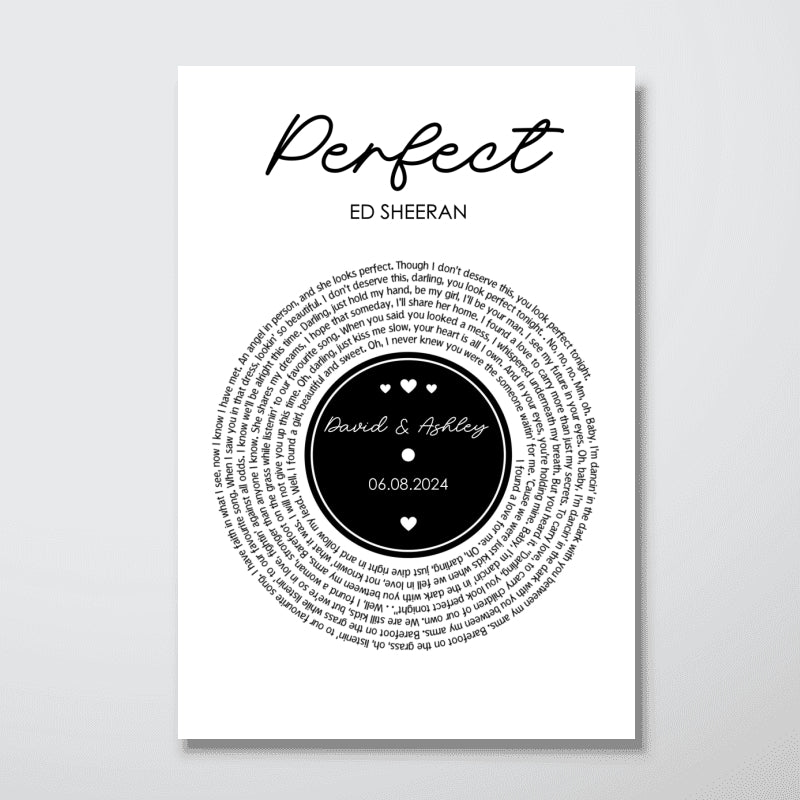 Couple Favorite Song Vinyl Record Personalized Poster, Heartfelt 2025  Gift For Couple, For Him, For Her