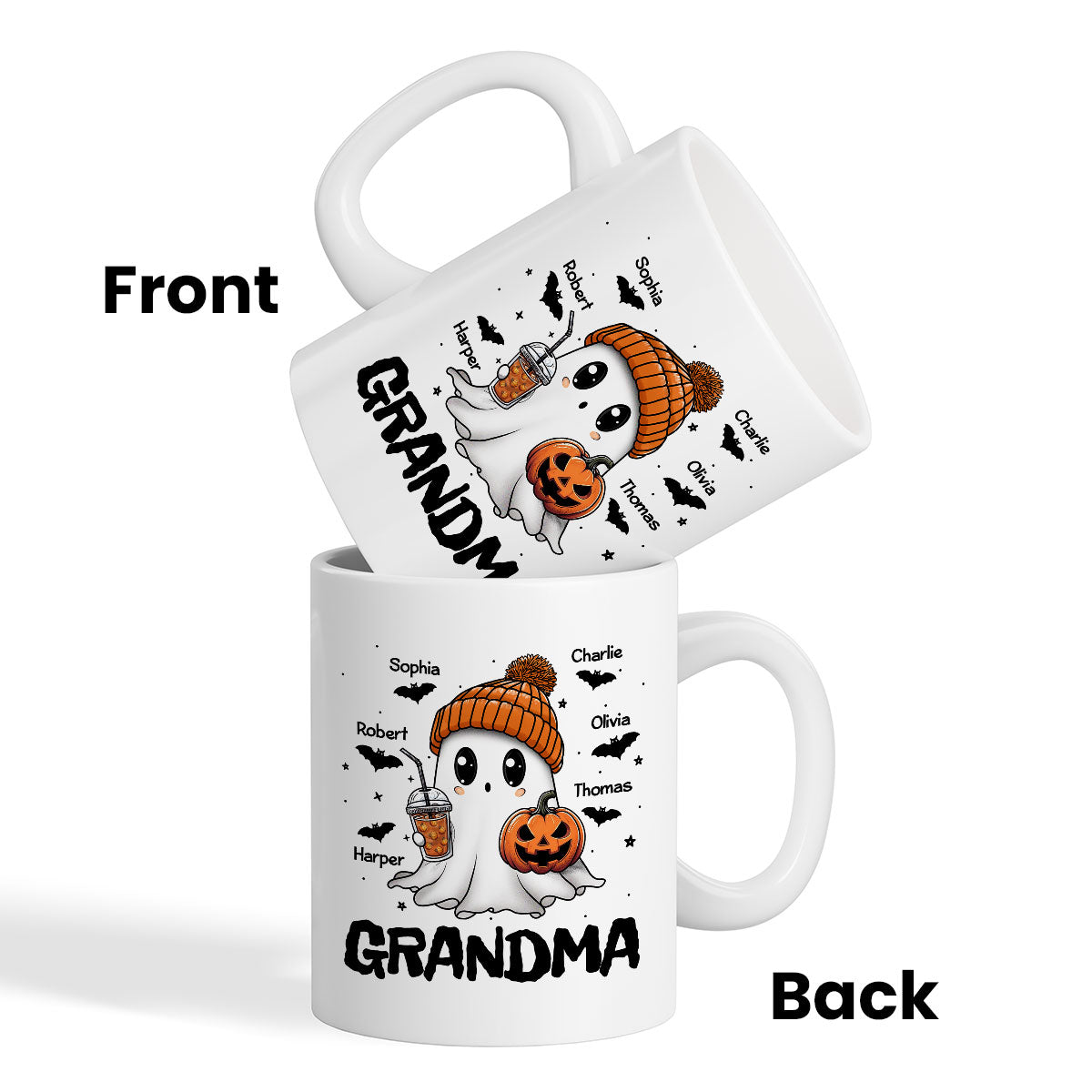 Fall Season Halloween Grandma Boo Personalized Mug, Halloween Gift For Grandma