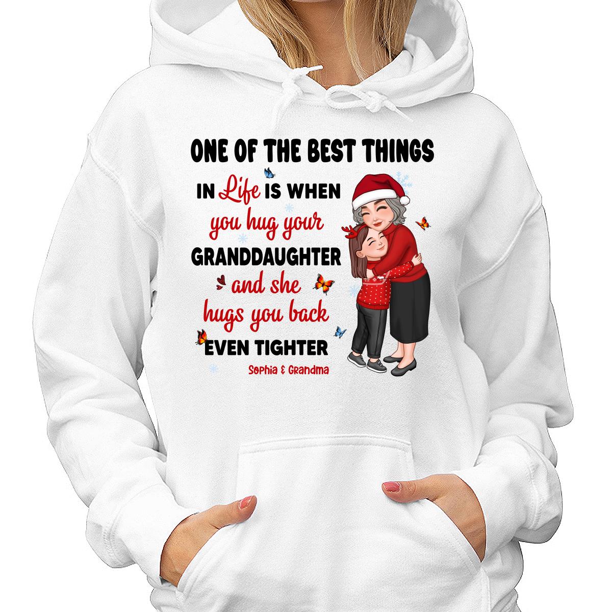 One Of The Best Things In Life Grandma Hugging Grandkids Personalized Hoodie Sweatshirt