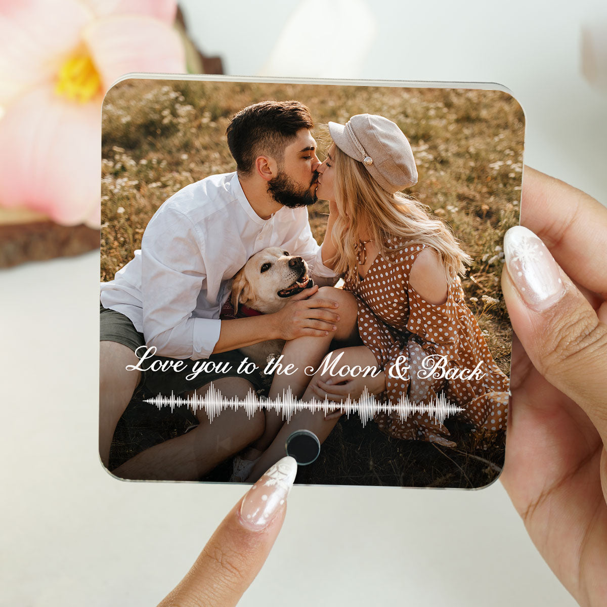 Custom Photo & Voice Record Memo Unique Keepsake Personalized Music Fridge Magnet