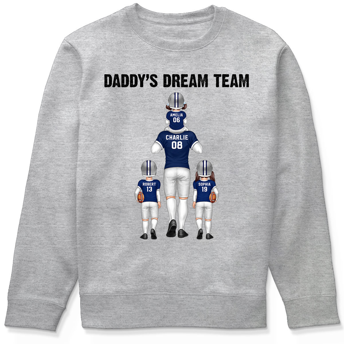 American Football Fan Dad Dream Team Personalized Shirt