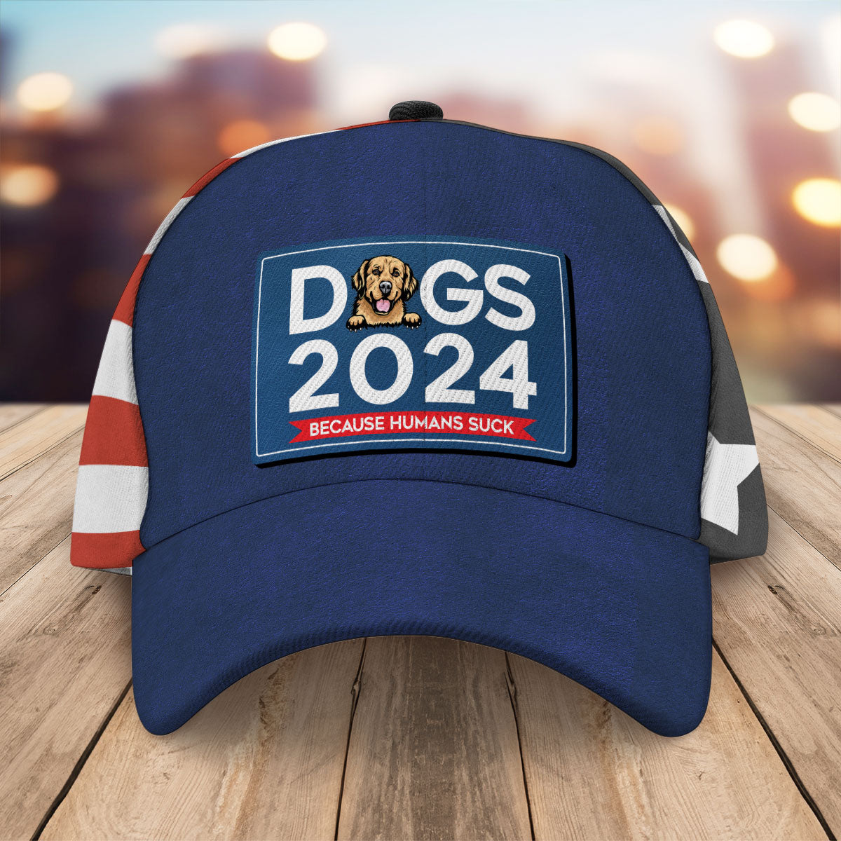 Dogs 2024 Because Humans Suck, Personalized Classic Cap