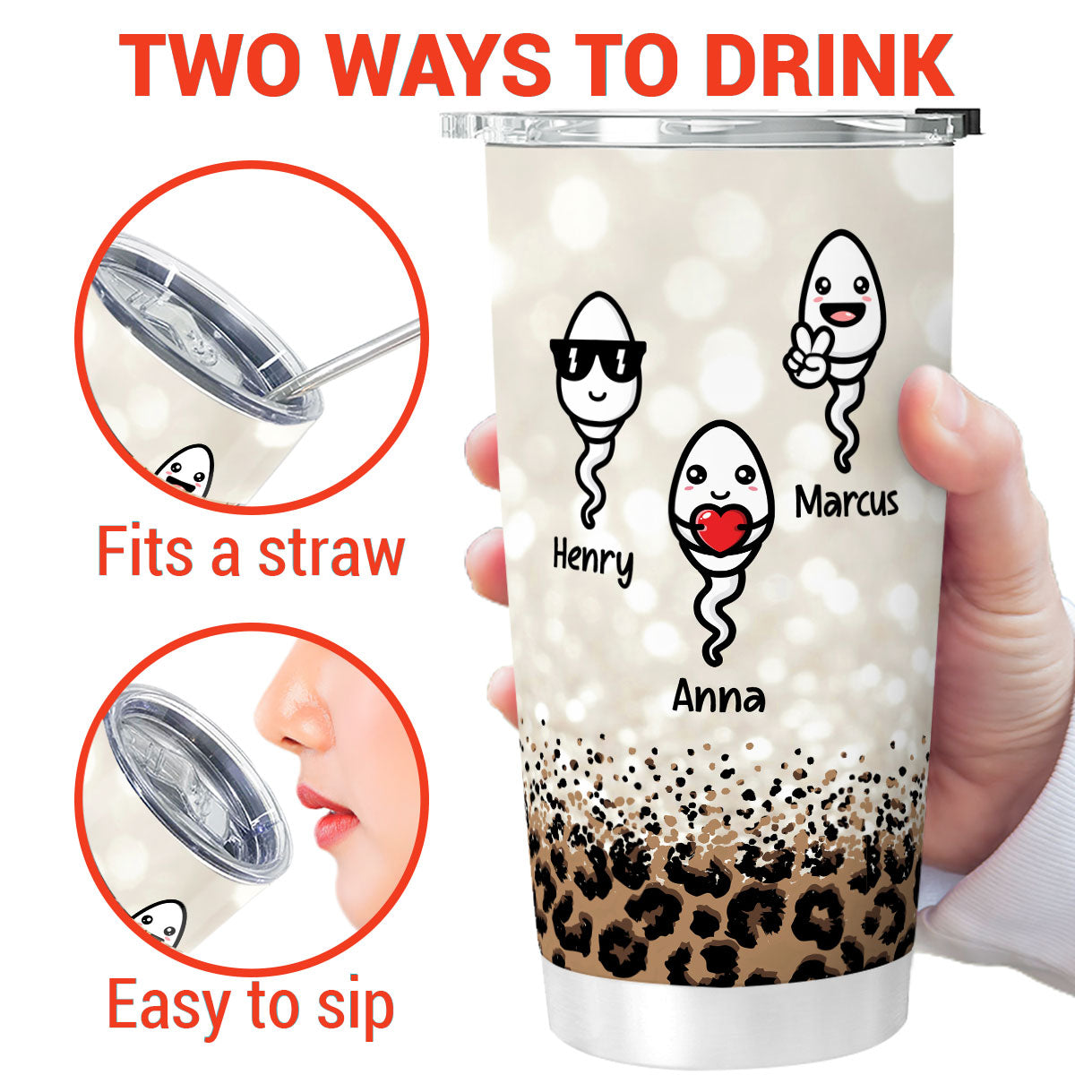 Thanks For Not Swallowing Us Happy Mother‘s Day Funny Personalized Tumbler