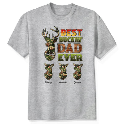 Hunting Best Buckin‘ Dad Ever Personalized Shirt