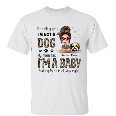 Leopard Shirt Dog Babies Dog Mom Personalized Shirt