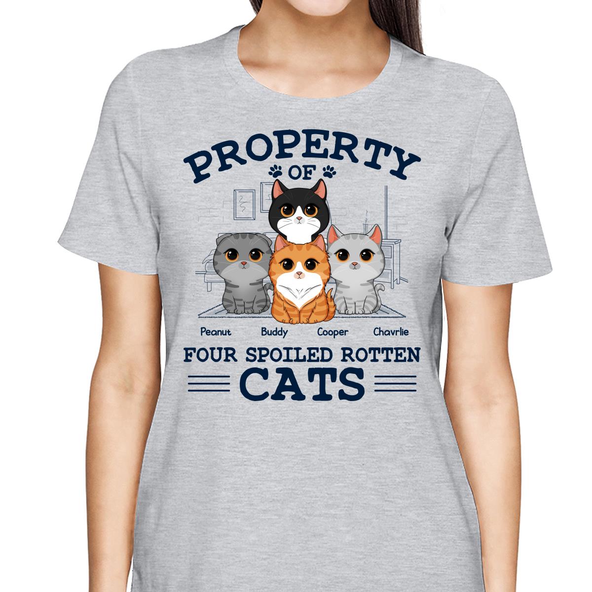 Property Of Spoiled Rotten Cats Personalized Shirt