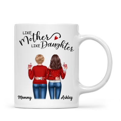 Like Mother Like Daughters Back View Personalized Mug