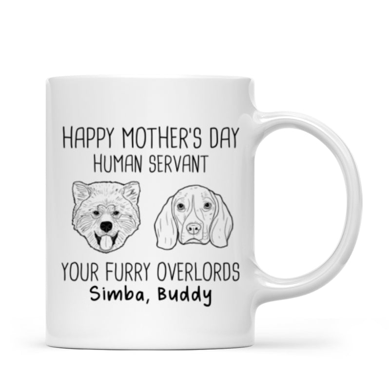 Good Morning Happy Mother‘s Day Dog Head Outline Personalized Mug