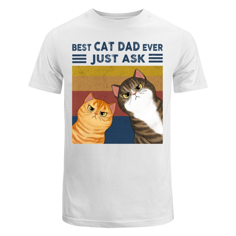Best Cat Dad Ever Funny Peeking Cats Personalized Shirt