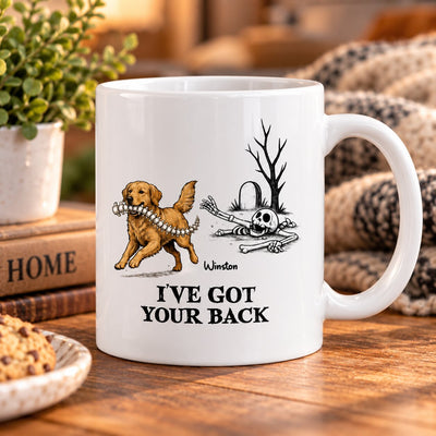 I've Got Your Back Dog Stealing Backbone - Personalized Mug - Funny Halloween Item For Dog Lovers