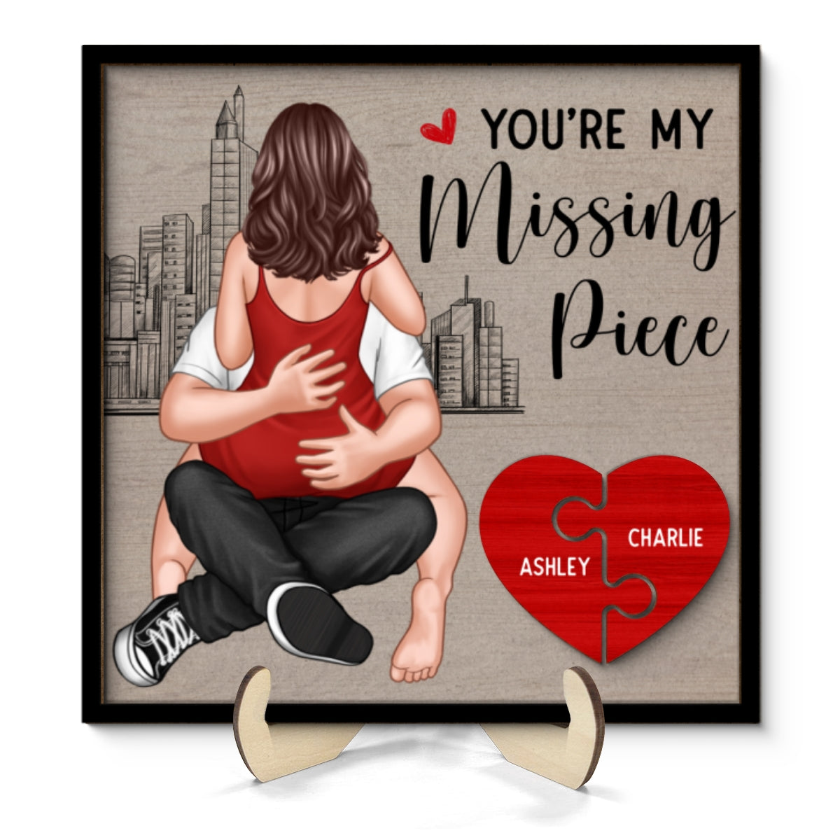 Couple You Are My Favorite Thing To Do Personalized 2-Layer Wooden Plaque