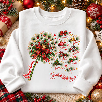 Grandma's Christmas Magic Greatest Blessings - Personalized Shirt - Heartfelt Christmas Gift for Grandma