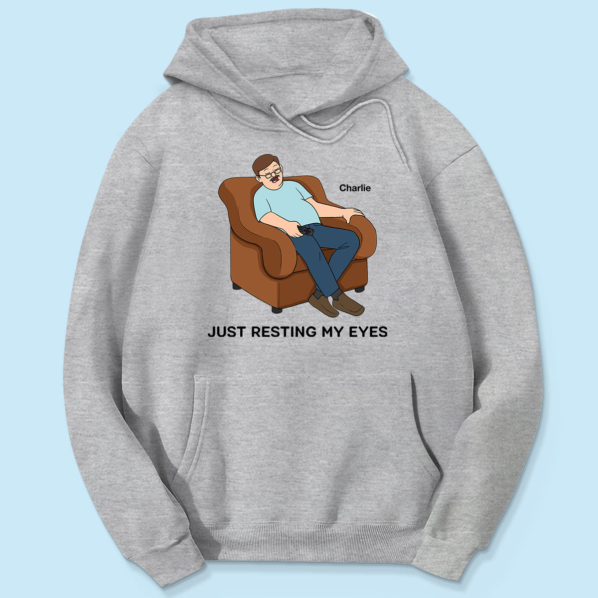 Just Resting My Eyes Dad Grandpa Asleep Funny Father‘s Day Gift Personalized Shirt