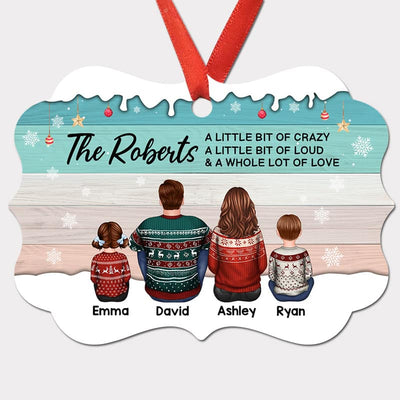 This Is Us Family Back View Christmas Palette Personalized Christmas Ornament
