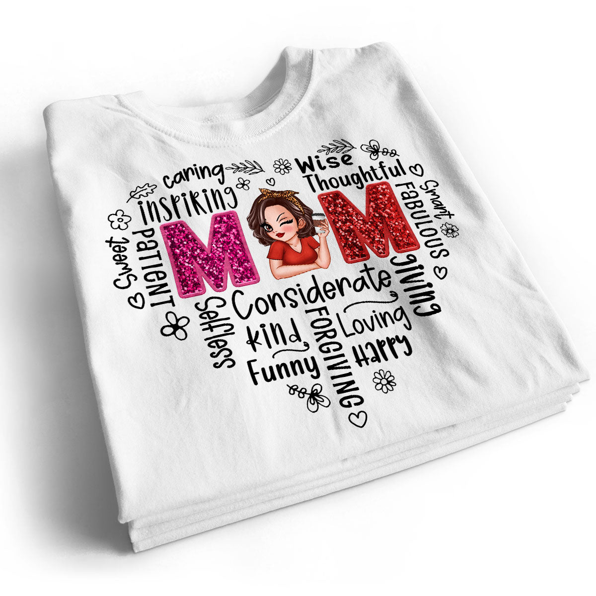 Mom Word Art Gift For Mom Personalized Shirt