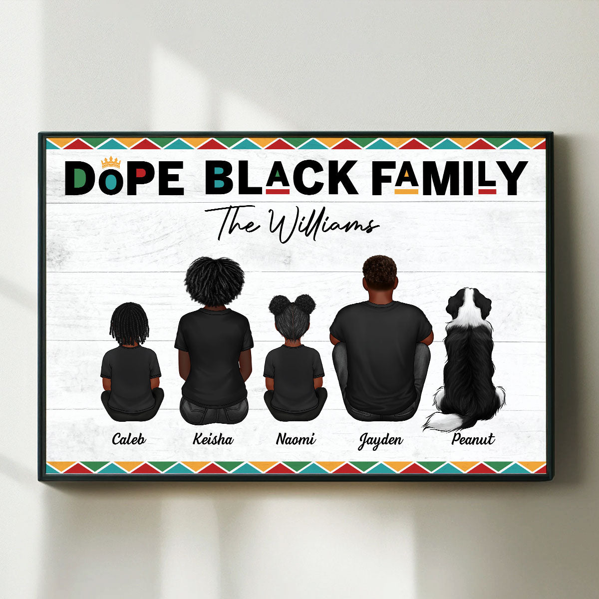 African American Dope Black Family Personalized Poster