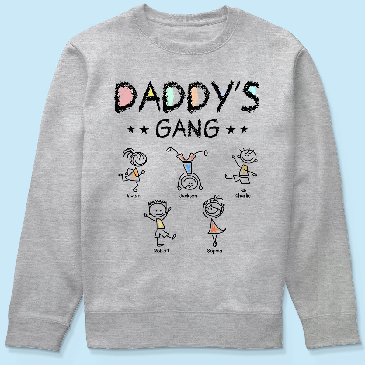 Crayon Daddy‘s Gang Personalized Shirt, Gift For Dad, For Grandpa