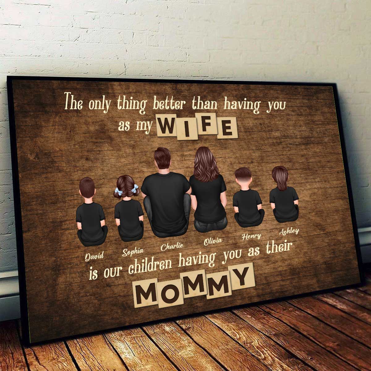 Having You As Their Mommy Personalized Poster, Gift For Wife, Her
