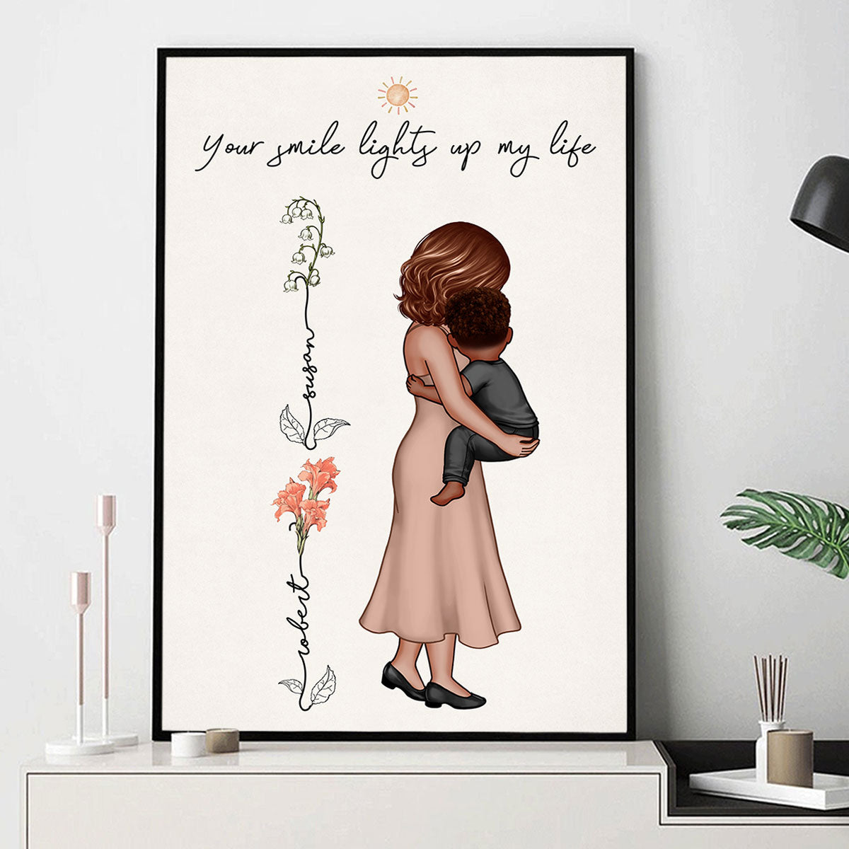 You Are My Everything, Birth Month Flower, Personalized Poster, First Gift