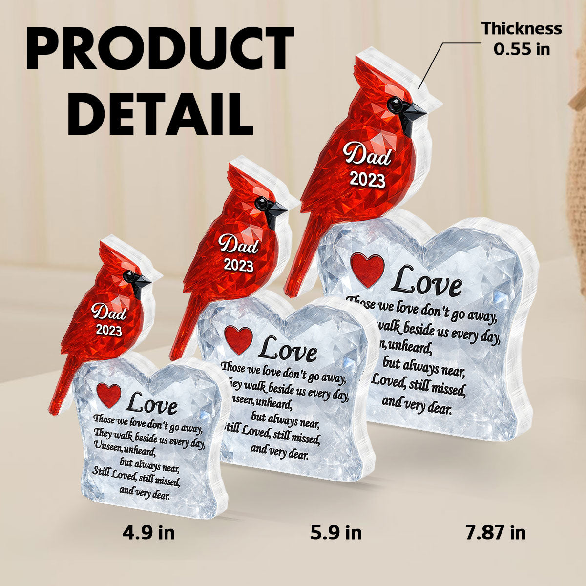 Those We Love Don't Go Away - Personalized Acrylic Block - Heartfelt Memorial Keepsake for Loved Ones