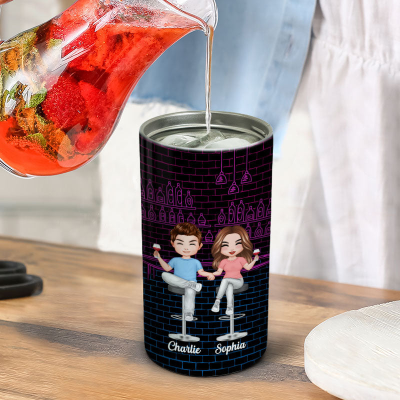 I‘m Not An Alcoholic Funny Drinking Couple Multi Use Tumbler - Personalized 4 In 1 Can Cooler -  Day’s Gift For Him For Her