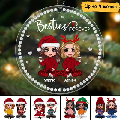 Best Friends Sisters Jewelry Stone Personalized Acrylic Ornament