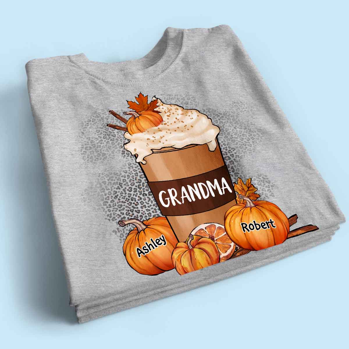 Grandma Pumpkin Spice Latte Personalized Shirt
