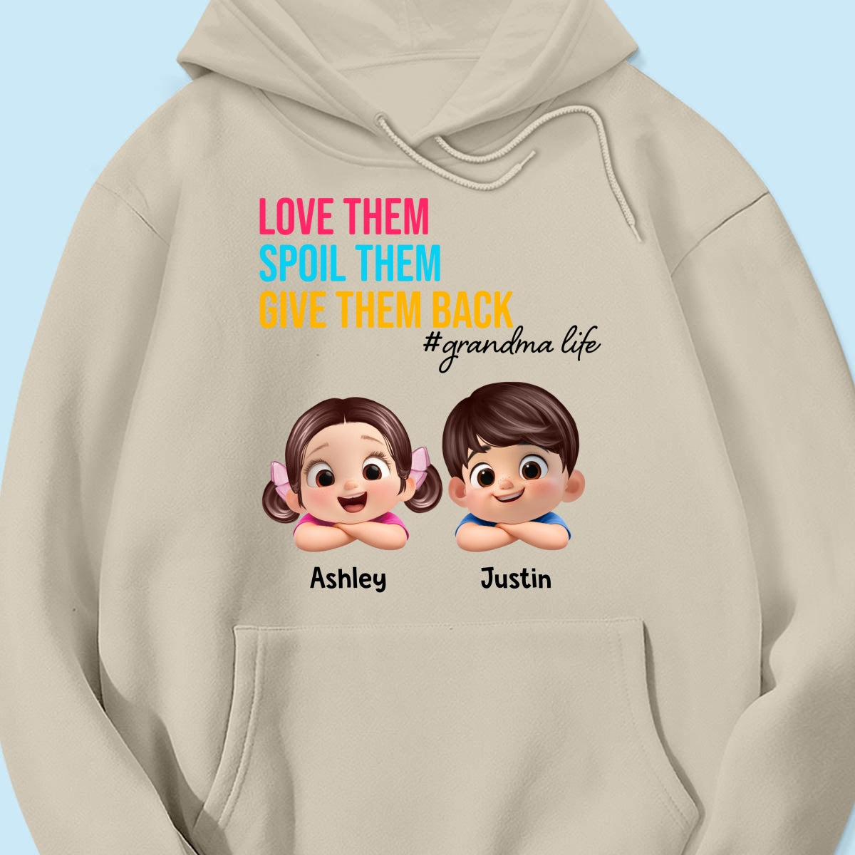 Love Them Spoil Them Give Them Back - Personalized Shirt - Gift for Grandma