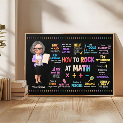 How To Rock At Match Classroom - Personalized Poster - Back To School Gift For Teachers, Classroom Decors