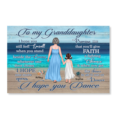 To My Daughter Granddaughter Summer Personalized Horizontal Poster