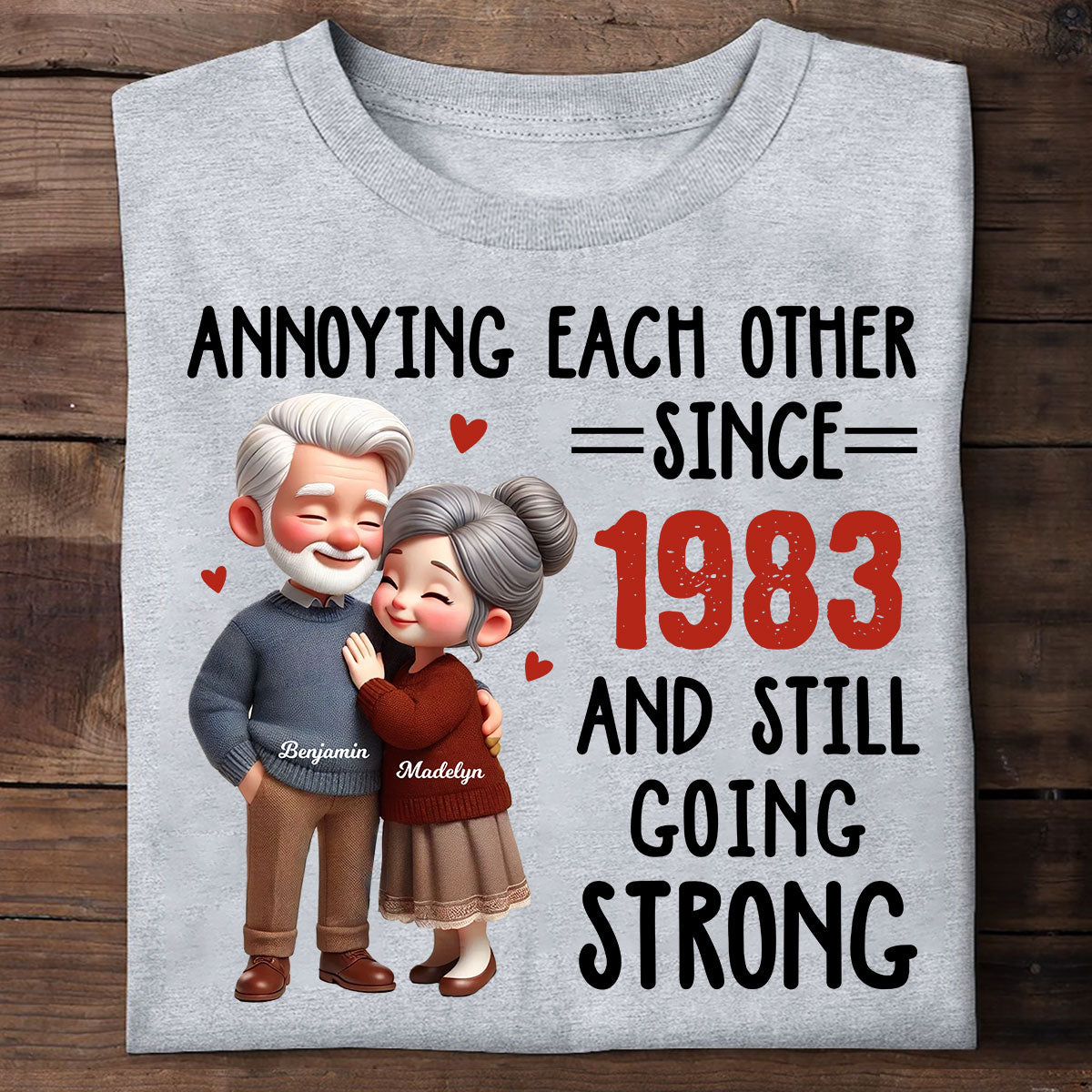 Old Couple Annoying Each Other Personalized Shirt, Gift for him, Gift for her